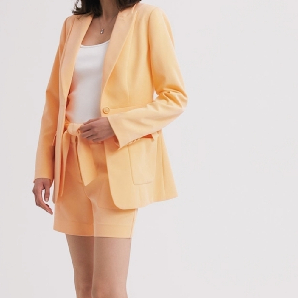 White House Black Market One Button Waist Seam Blazer Size 2